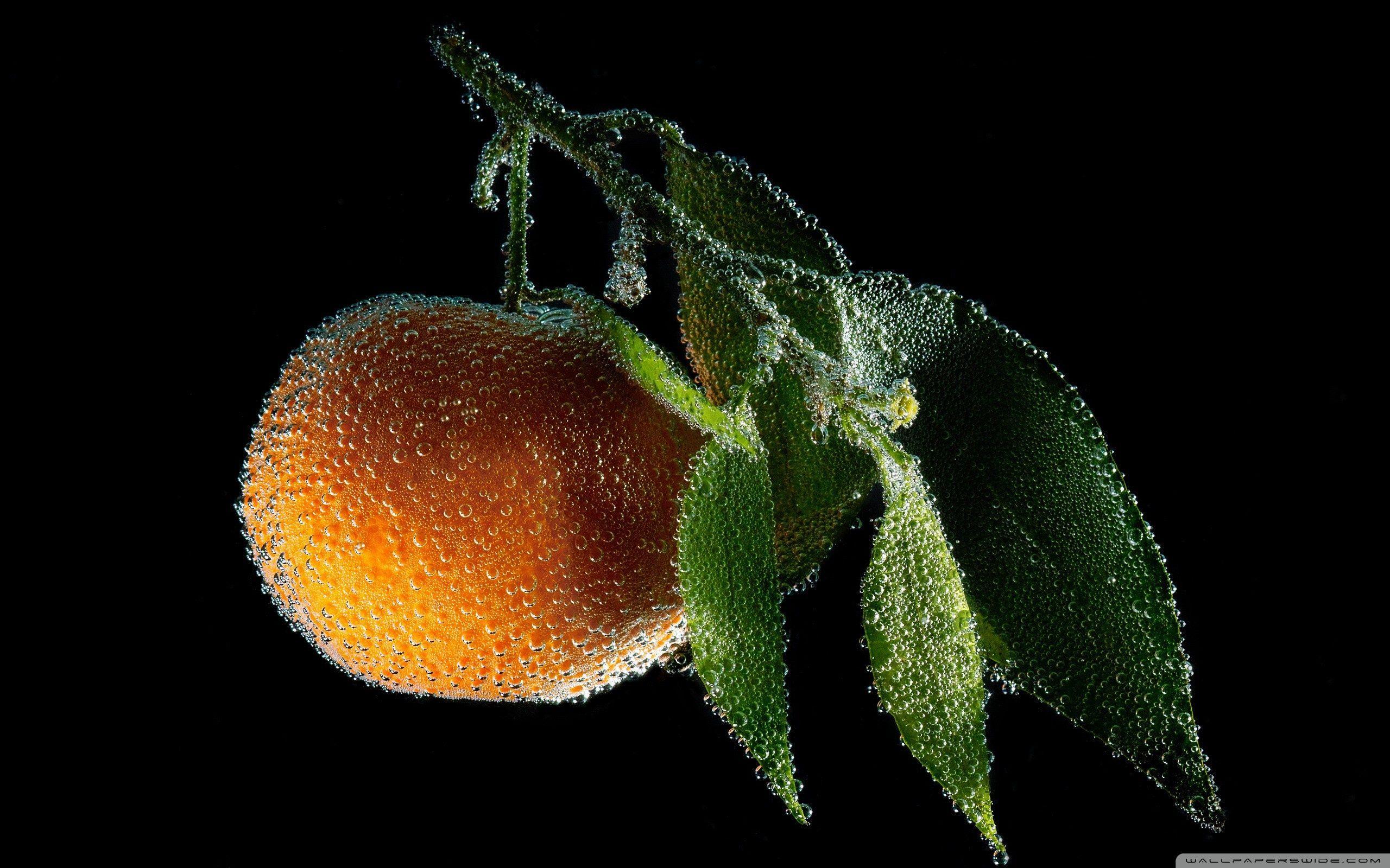 Tangerine Fruit Underwater ❤ 4K HD Desktop Wallpaper for 4K Ultra