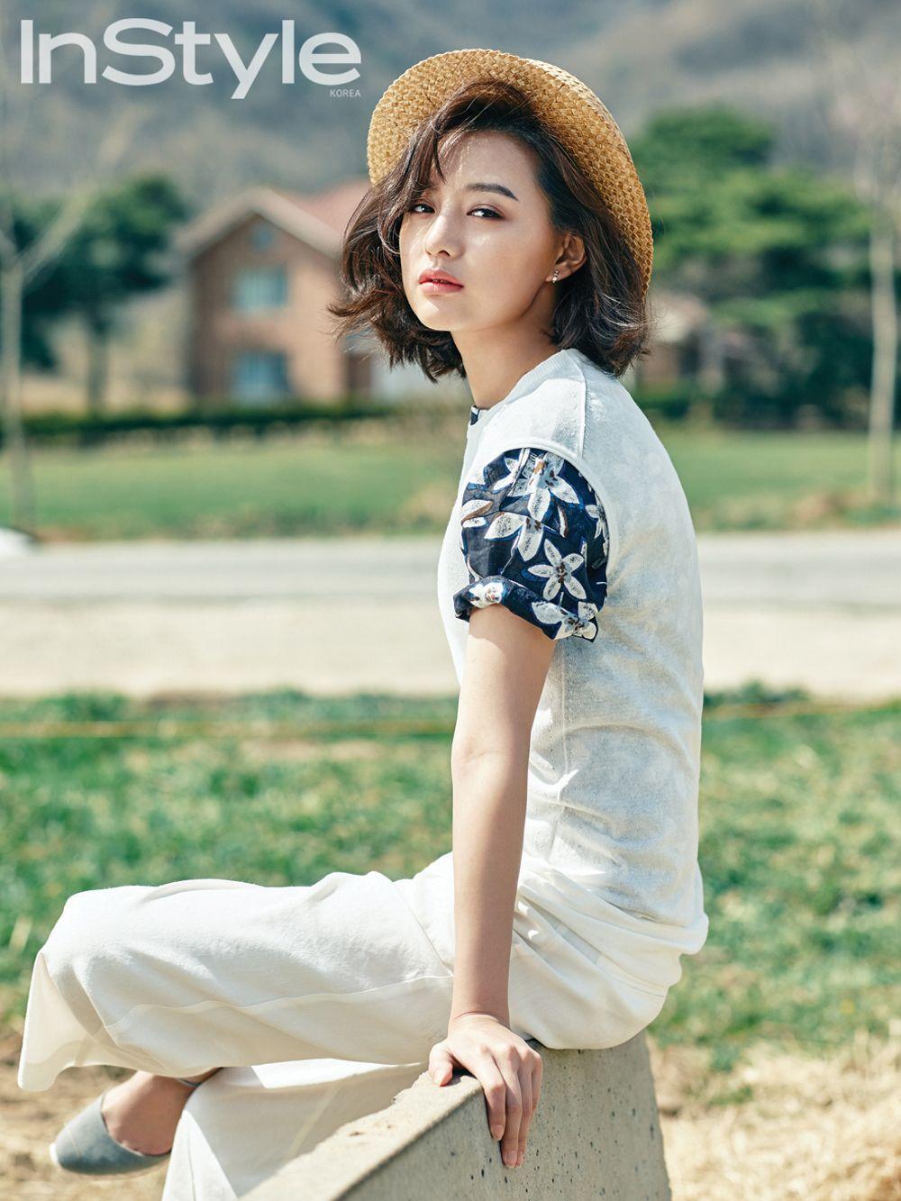 InStyle Korea Feat. Kim Ji Won Embracing the Fresh Air. Couch