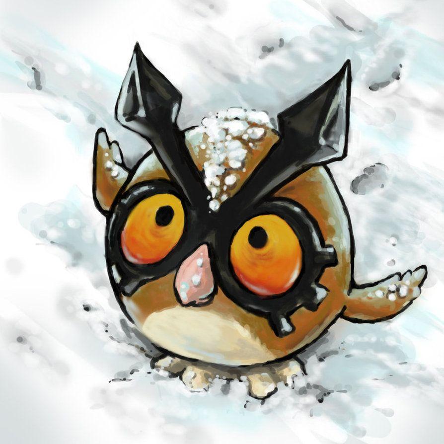 Hoothoot In The Snow By Puppy Chow