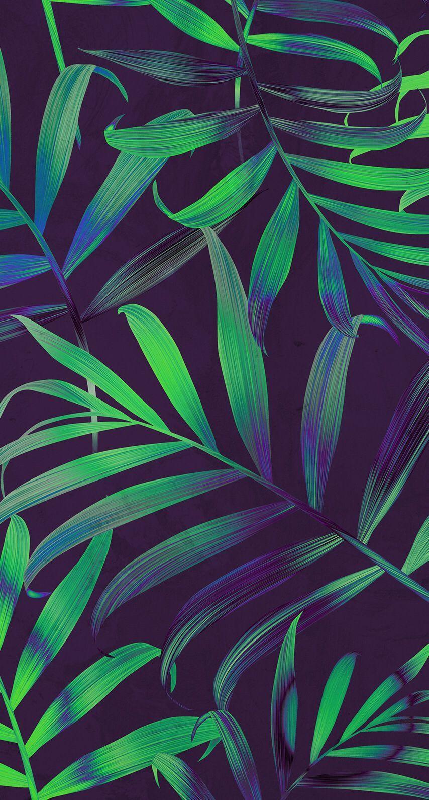 Palm leaves. Phone background, iPhone