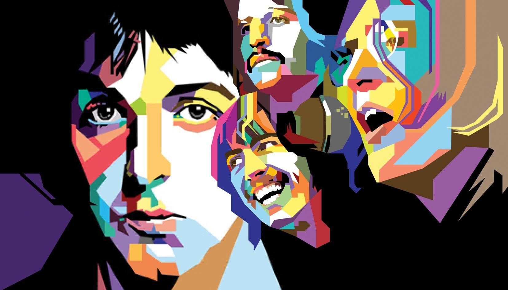 WPAP The Beatles HD Wallpaper. Vector & Designs Wallpaper