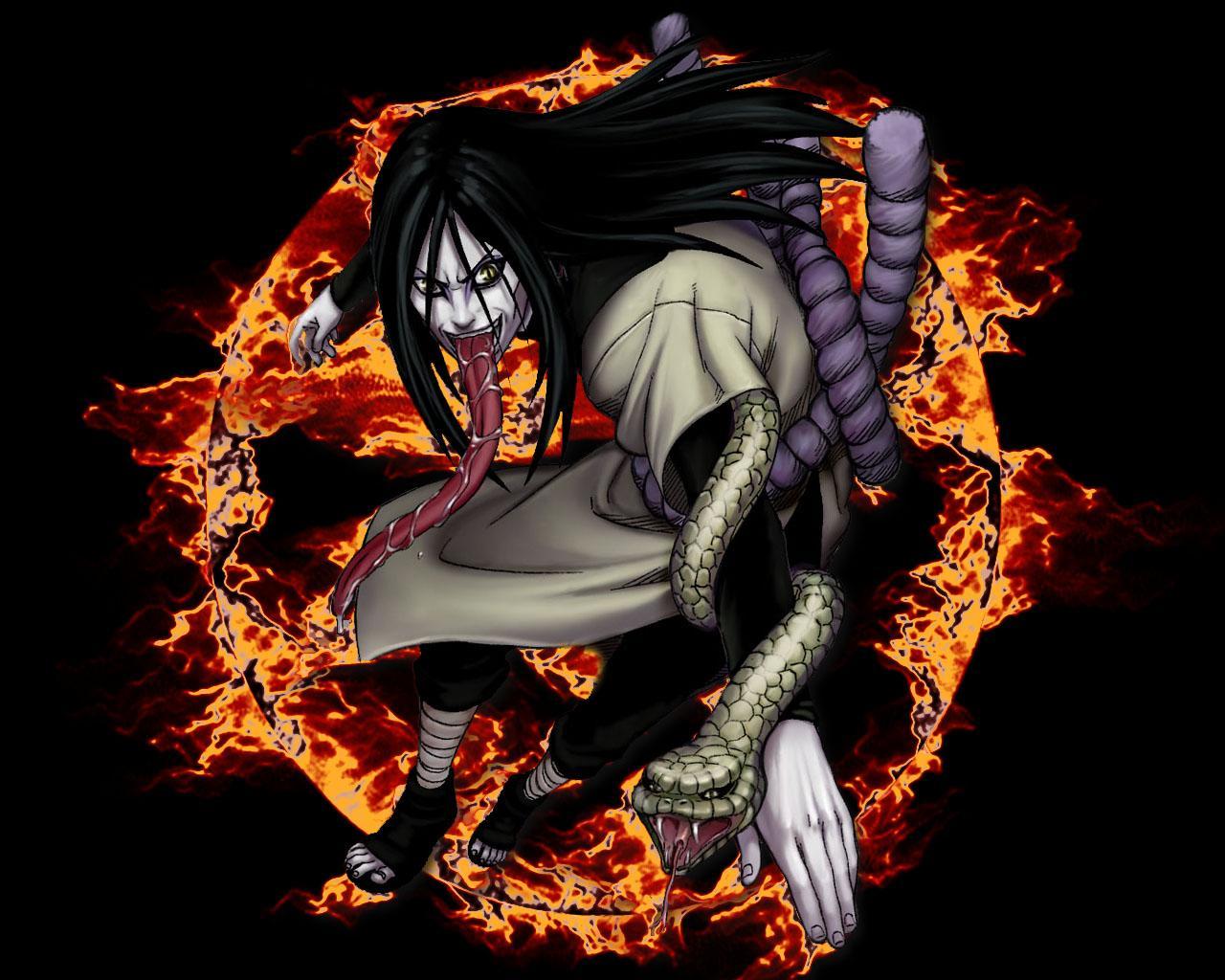 One of the Legendary Sannin, Orochimaru. naruto black wallpaper