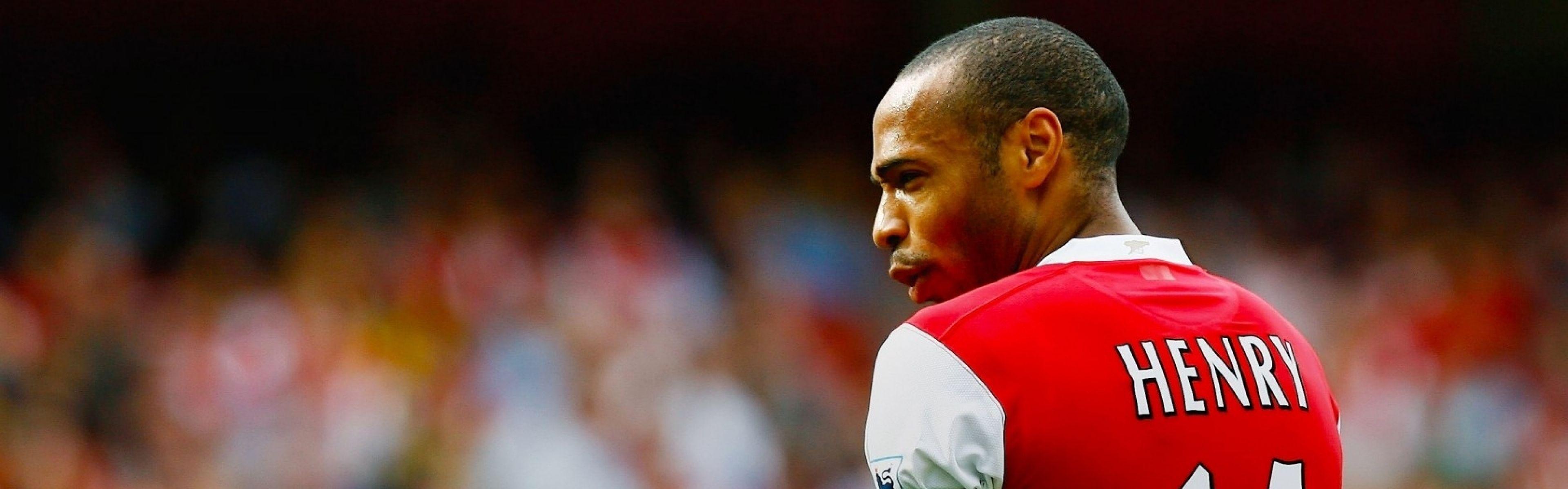 Download Wallpaper 3840x1200 Thierry henry, Henry, Arsenal