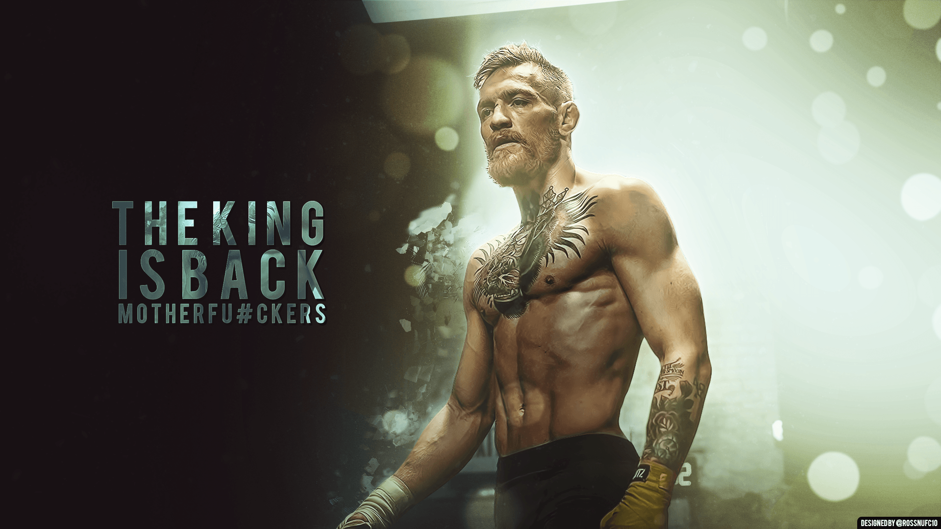 Conor Mcgregor The King Is Back Background Wallpaper Of Androids