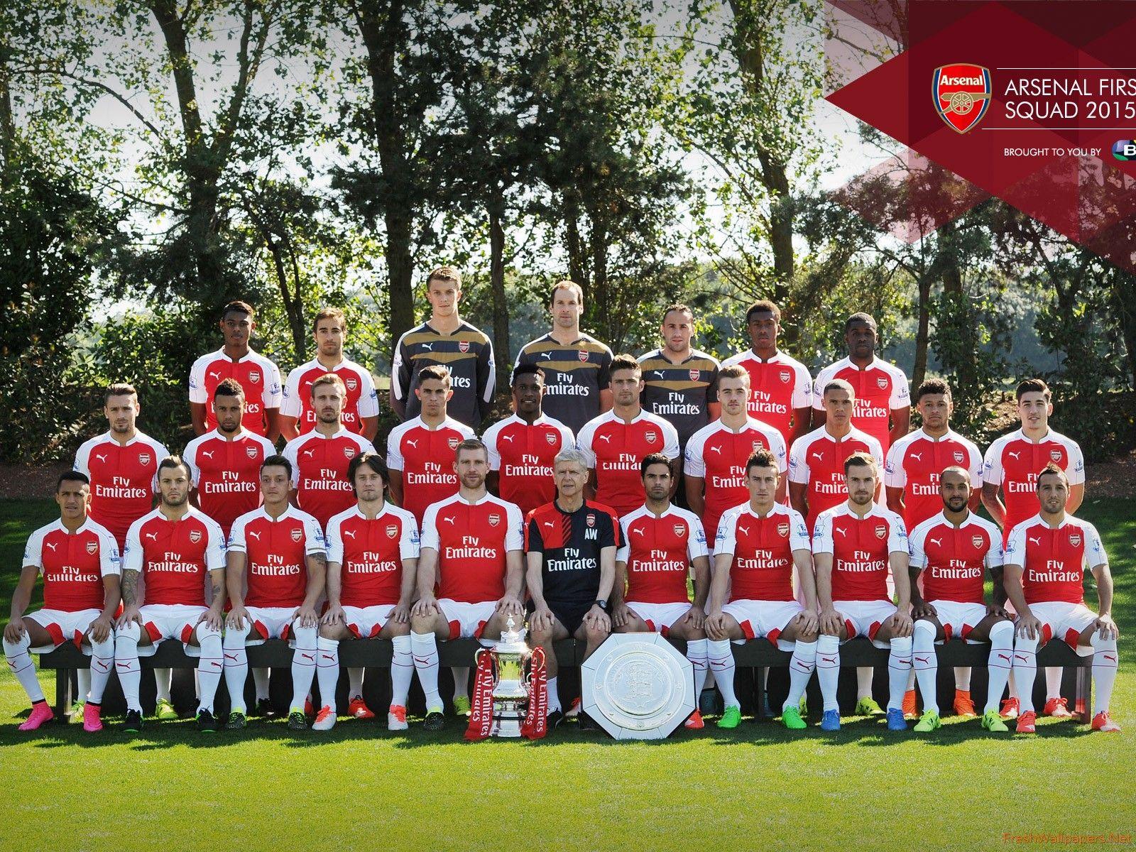 Arsenal FC 2015 16 Official Squad Wallpaper