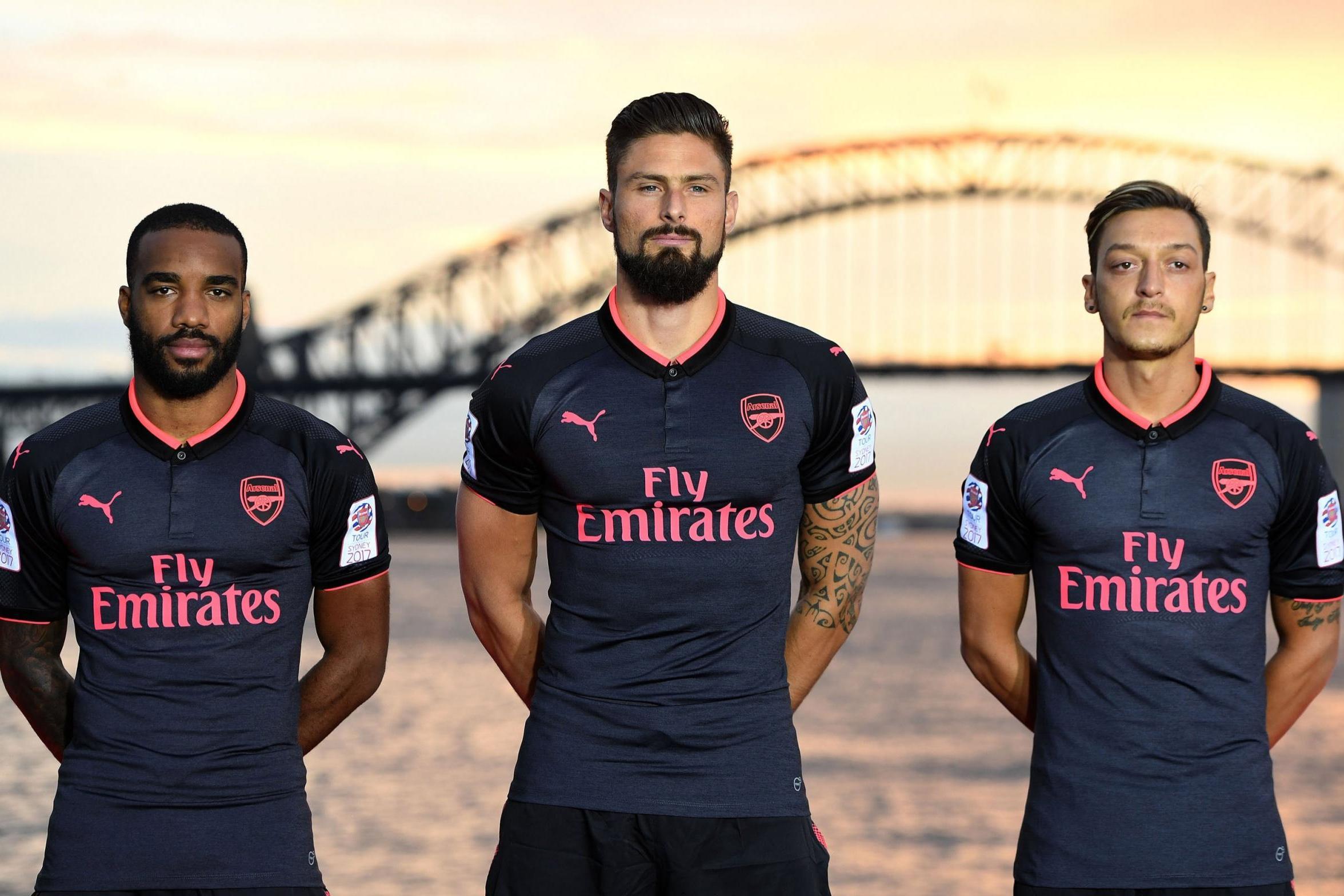 Arsenal Stars Lacazette And Ozil Launch Third Kit For 2017 18