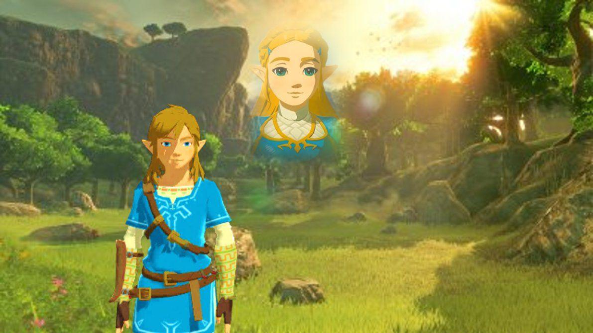 Link and Zelda image Link thinking about Zelda BotW 2017 HD