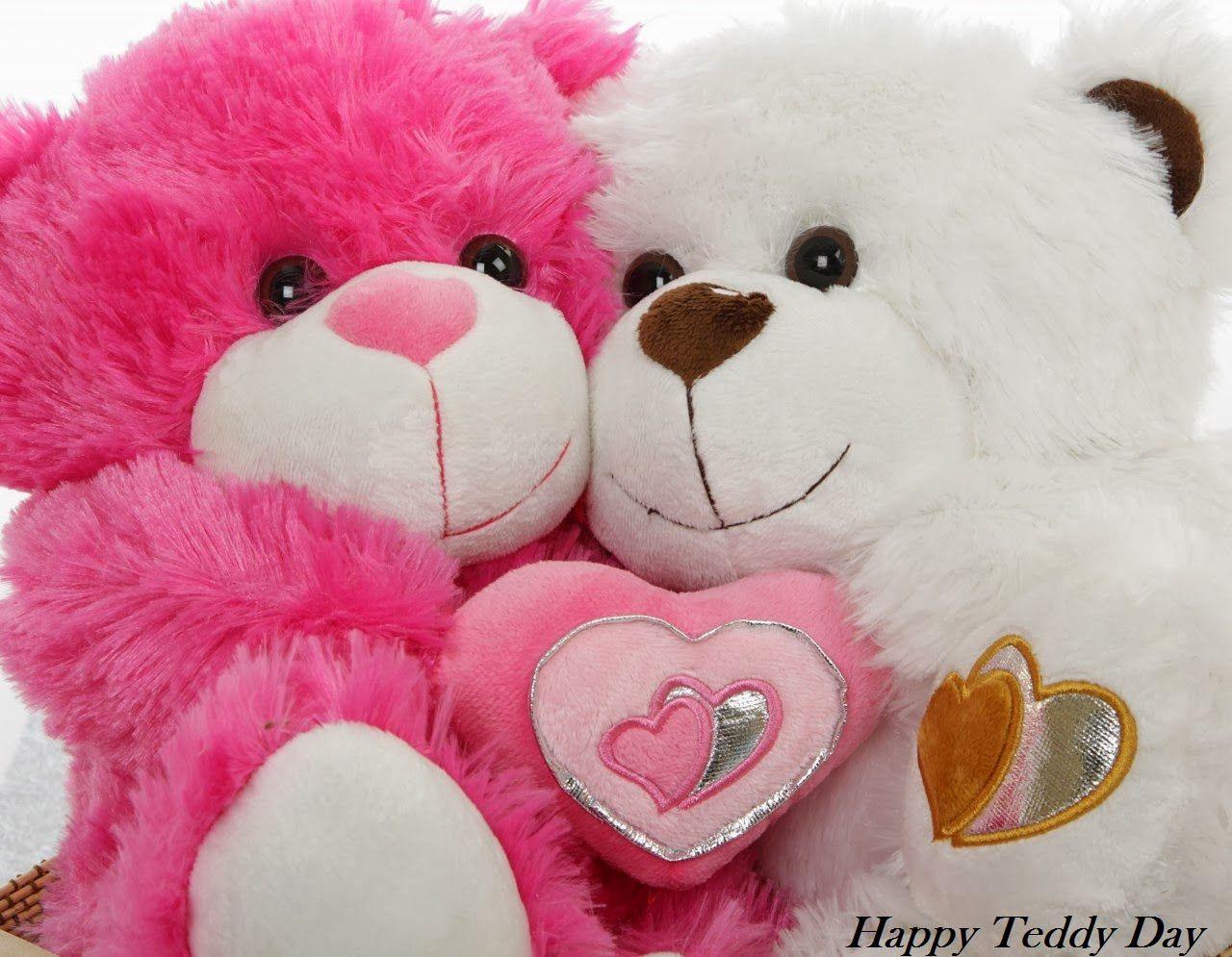 Download Cute Teddy Bear With Bag Wallpaper