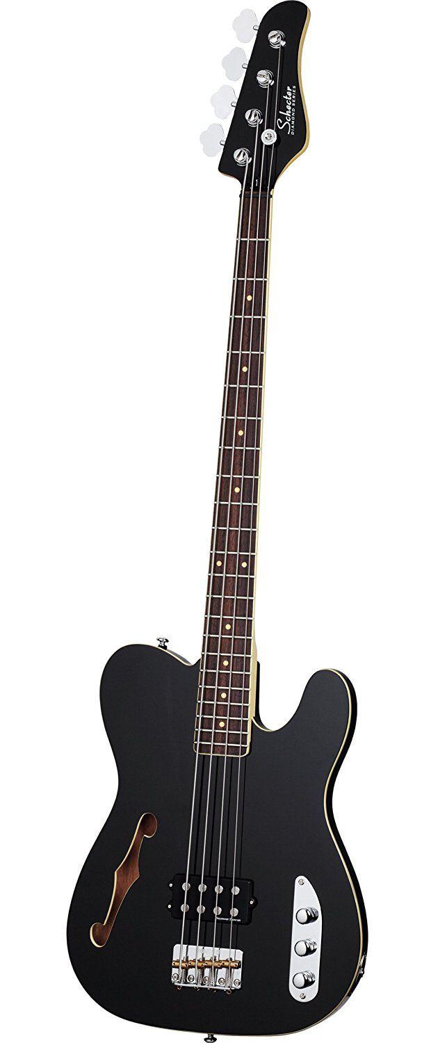 Schecter Baron H 4 String Bass Guitar, Vintage Black