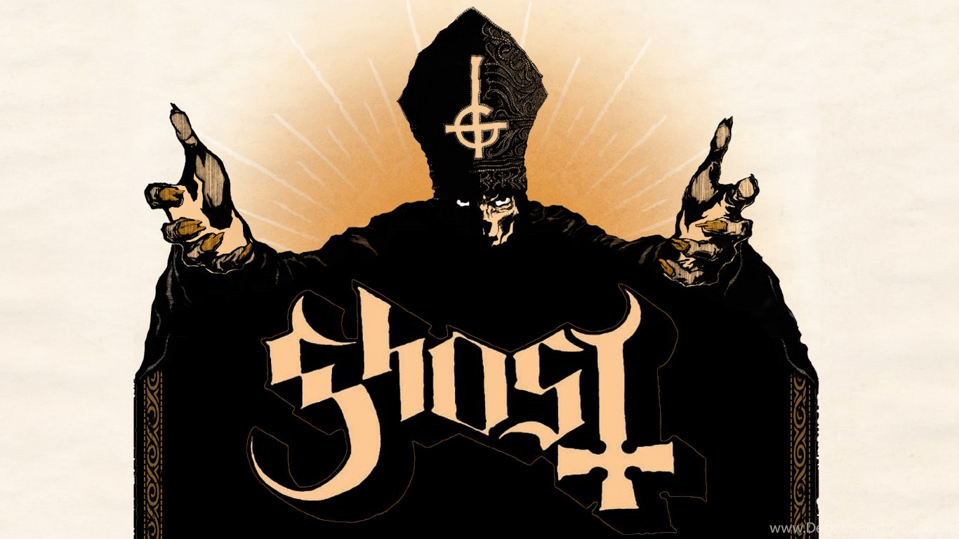 Ghost Pocket Band Logo T-Shirt Unisex - Maglia Ufficiale In Cotone, Nero, Taglie Dalla S Alla XXL