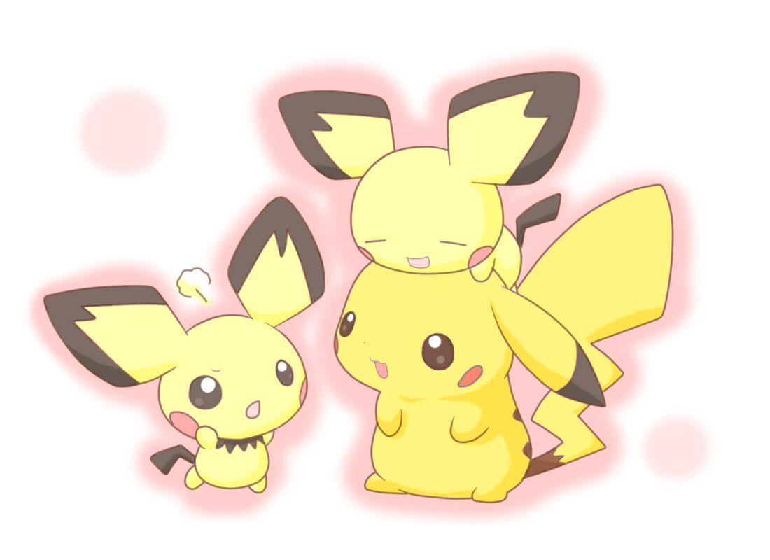 Pichu y Pikachu. Cute cartoon wallpaper, Pikachu, Pokemon eevee