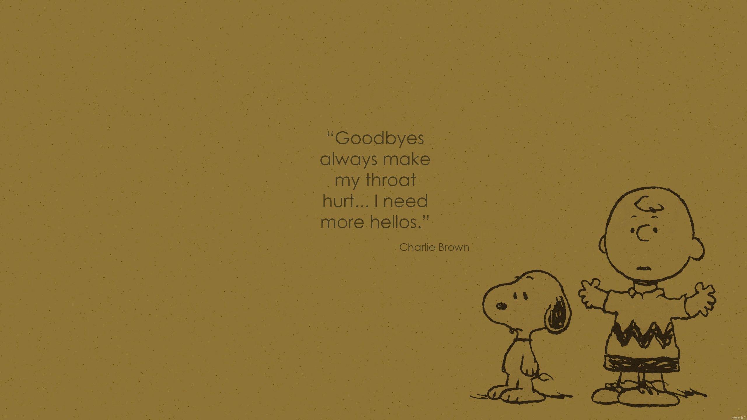 Snoopy, Charlie Brown, Quote Wallpaper HD / Desktop and Mobile