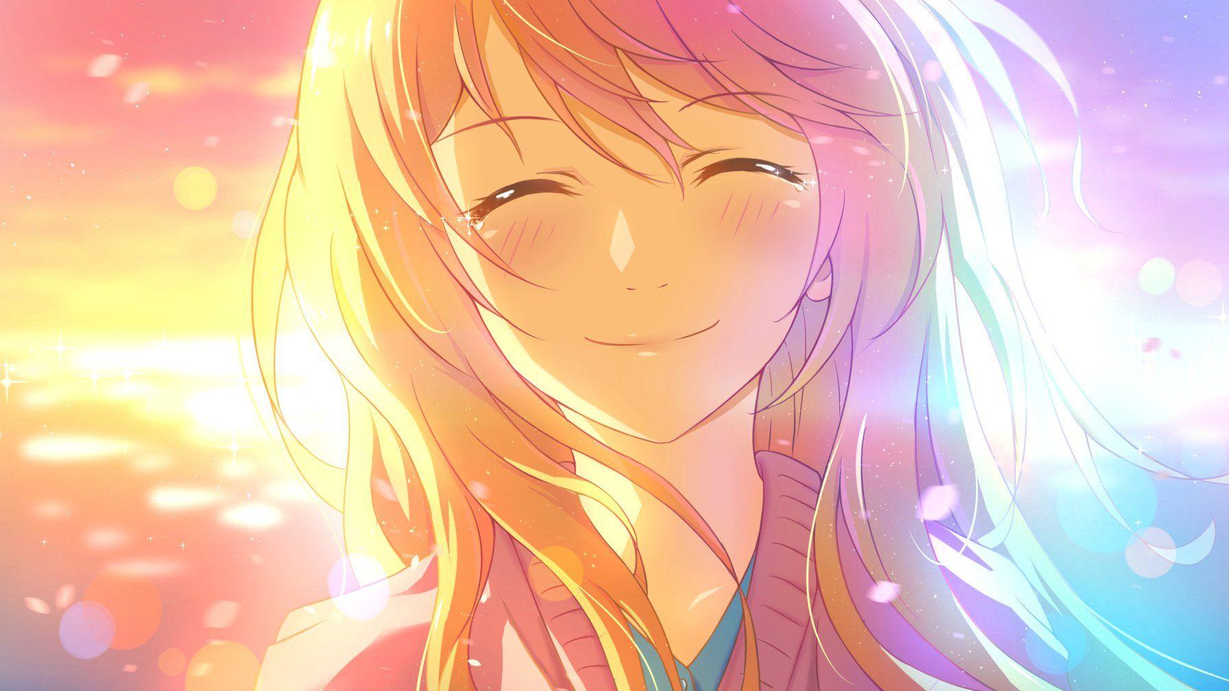 Shigatsu wa Kimi no Uso, Miyazono Kaori, crying, flowers, school uniform,  violin, HD phone wallpaper