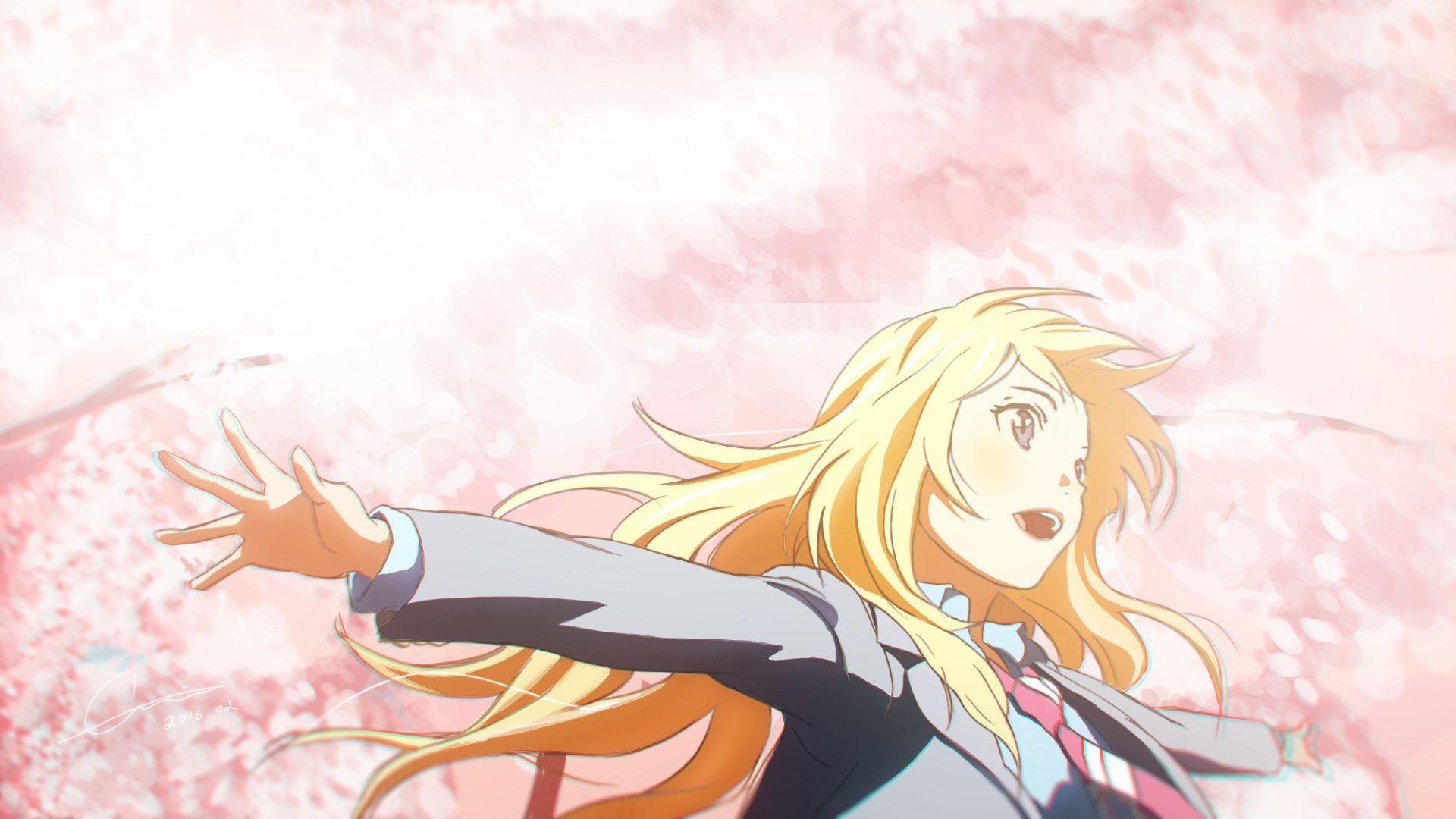 Miyazono Kaori, Shigatsu wa Kimi no Uso, Sakura Chiyo, Gekkan Shoujo  Nozaki, kun, anime girls - wallpaper #145568 (1366x968px) on