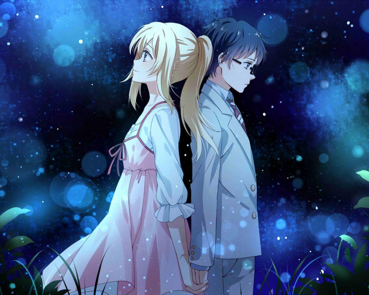 Download 1280x1024 Wallpaper Anime Couple, Kaori Miyazono, Kousei