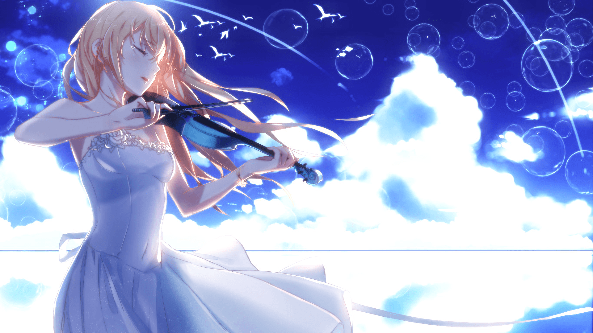 HD wallpaper: Miyazono Kaori, Shigatsu wa Kimi no Uso, anime