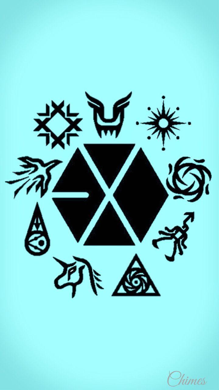 EXO Logo & Symbols Wallpaper ❤️ made