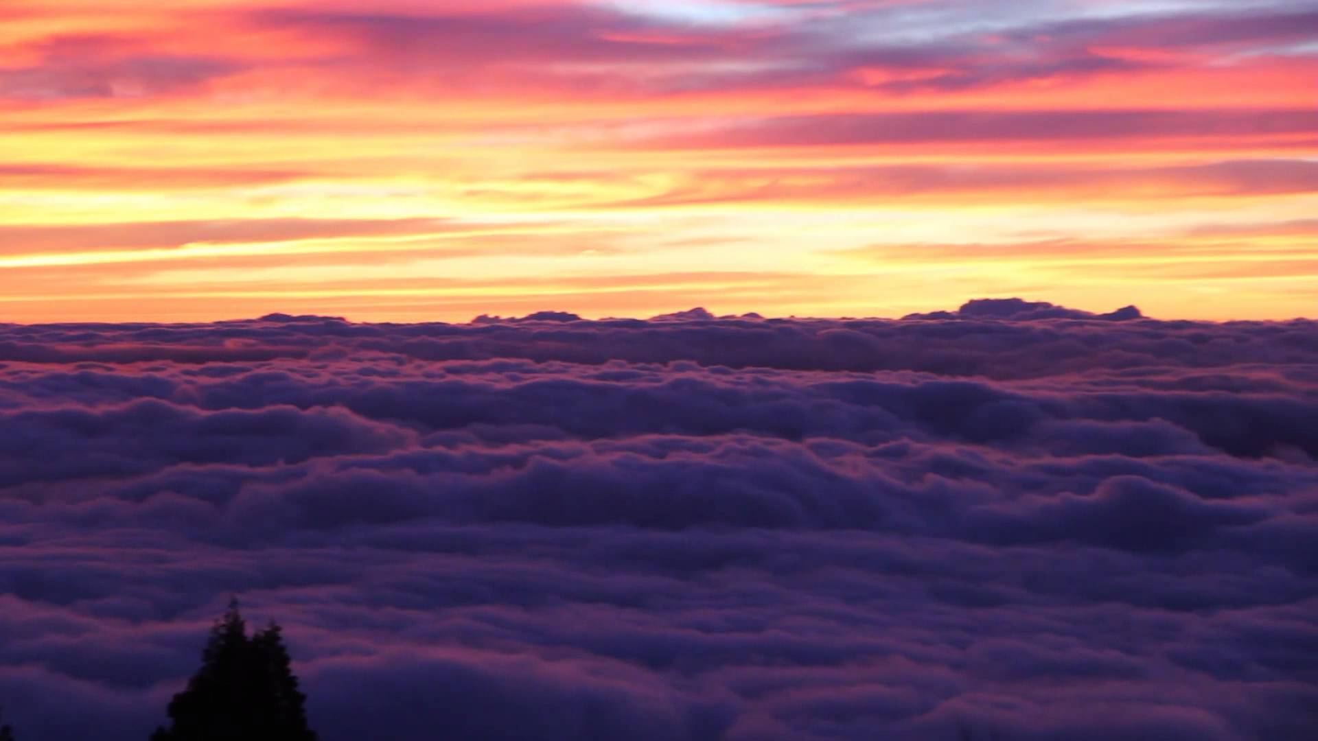 Epic Sunset Above the Clouds National Park Maui