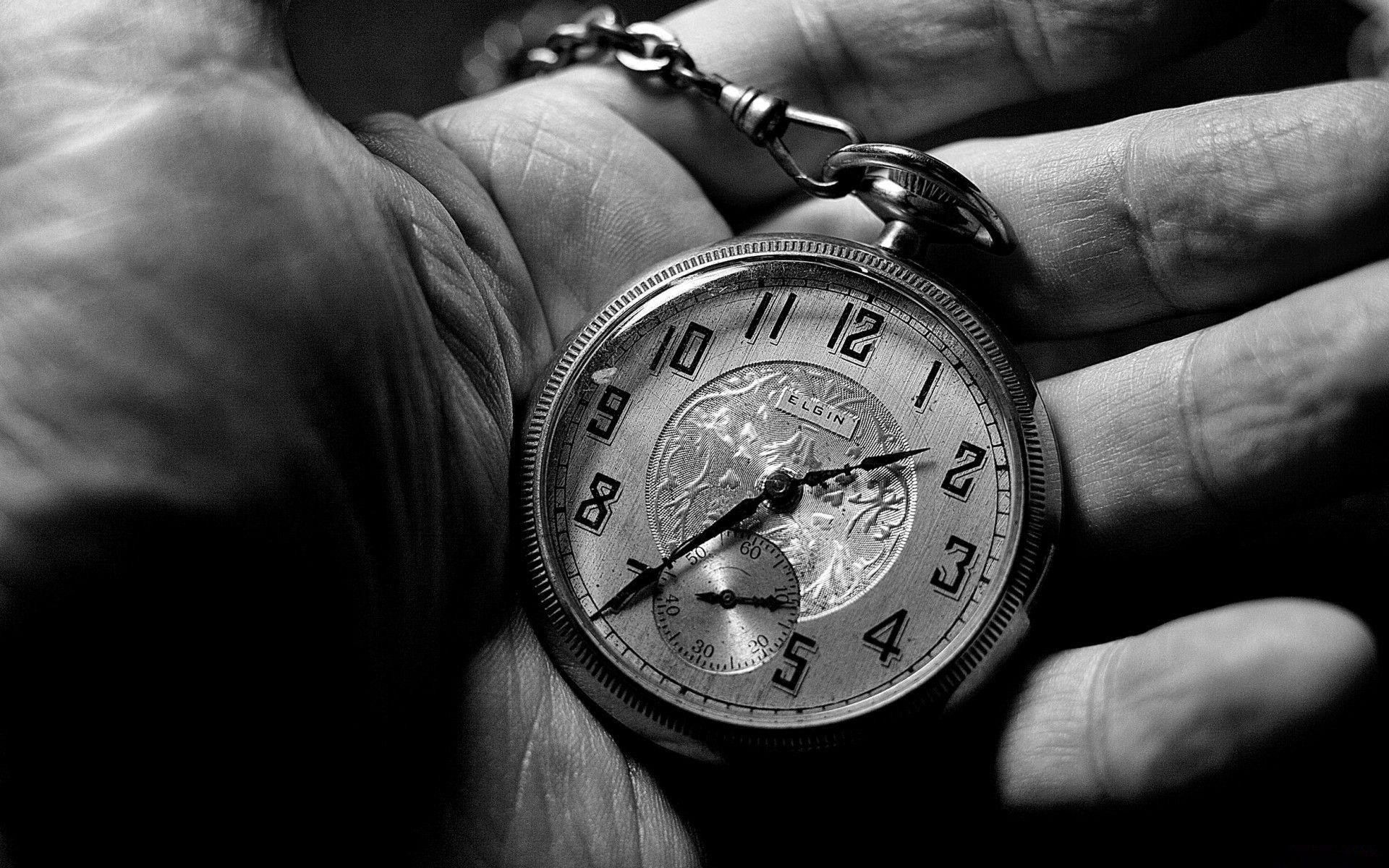 Pocket Watch on the palm wallpaper