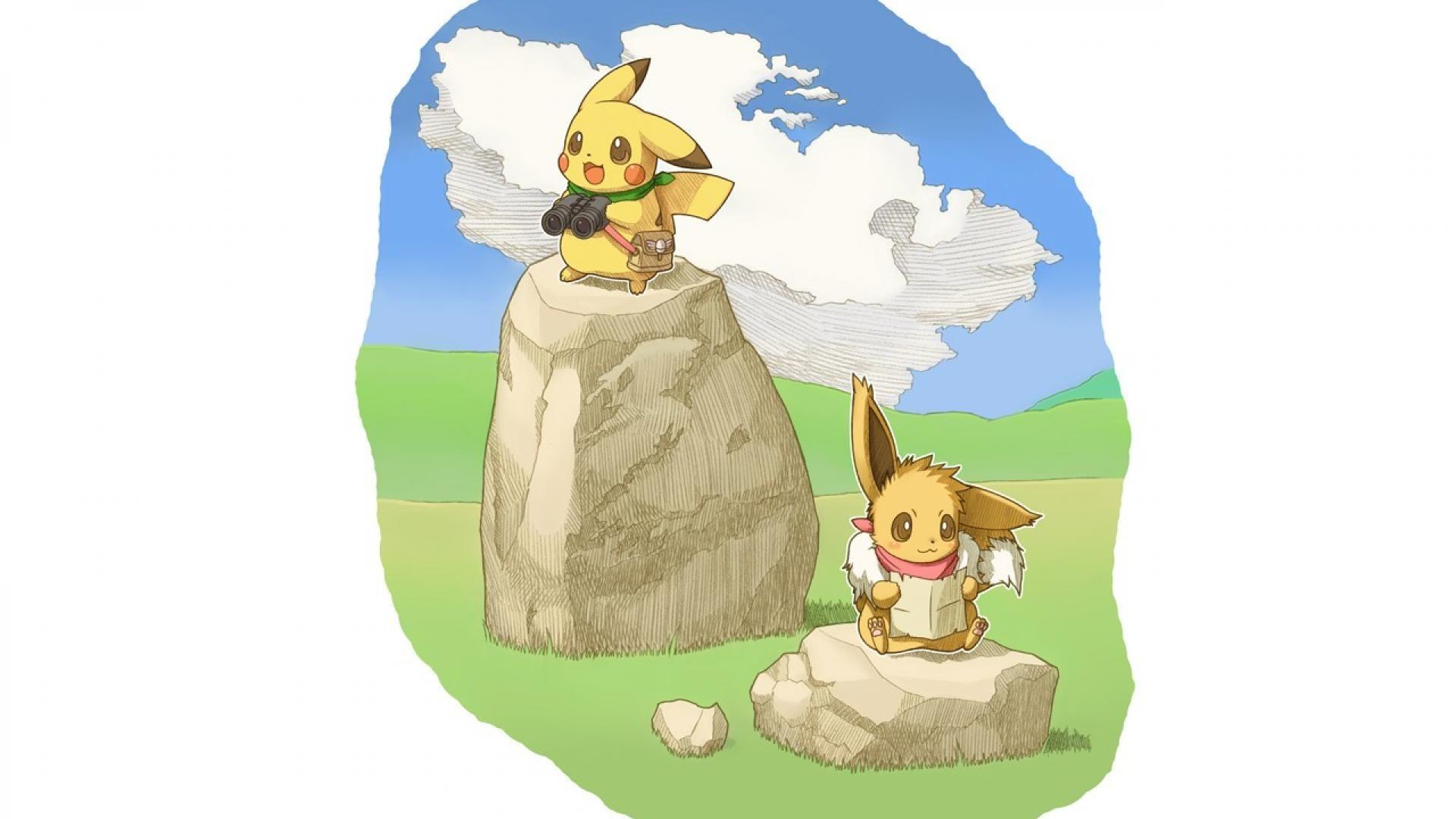 Pokemon pikachu eevee mystery dungeon wallpaper
