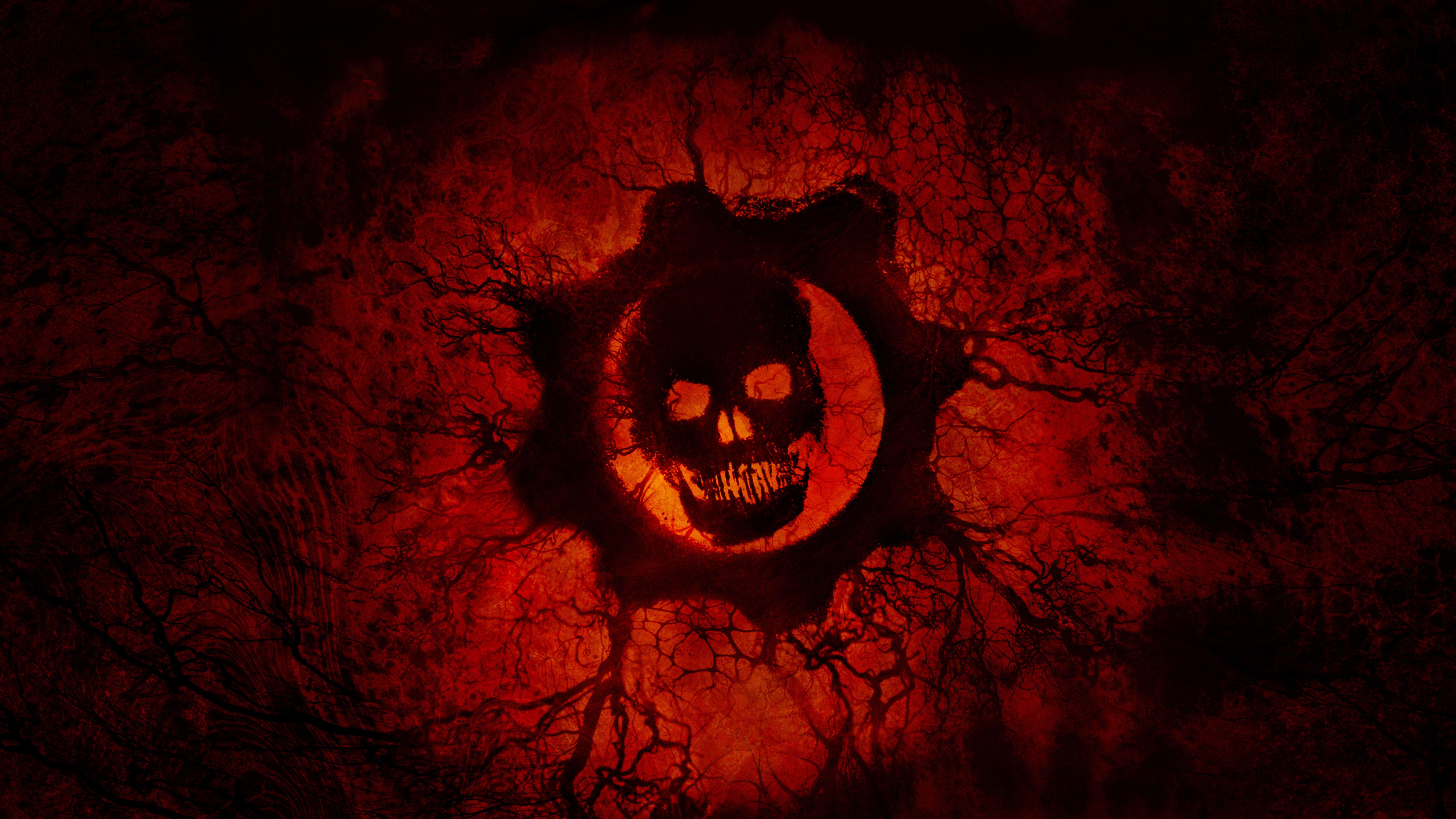 Wallpaper Crimson Omen, Red skull, Gears of War, HD, 4K, 8K, Games