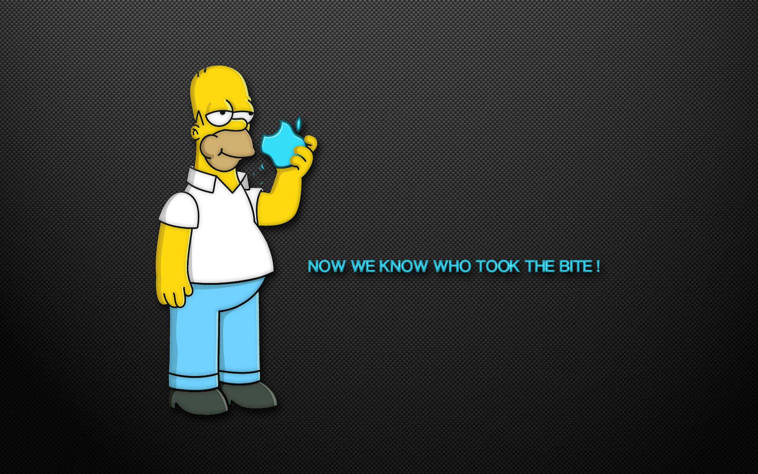 The Simpsons Funny Mac Wallpaper With Homer Simpson Background