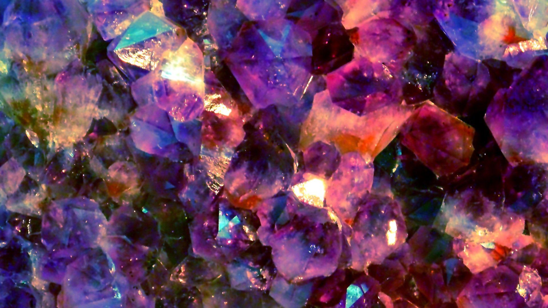 Wallpaper ID: 653762 / no people, 4K, quartz, close-up, flower, white  background, food and drink, geology, cristal, purple, rock, amethyst,  indoors, semi-precious gem, copy space Wallpaper