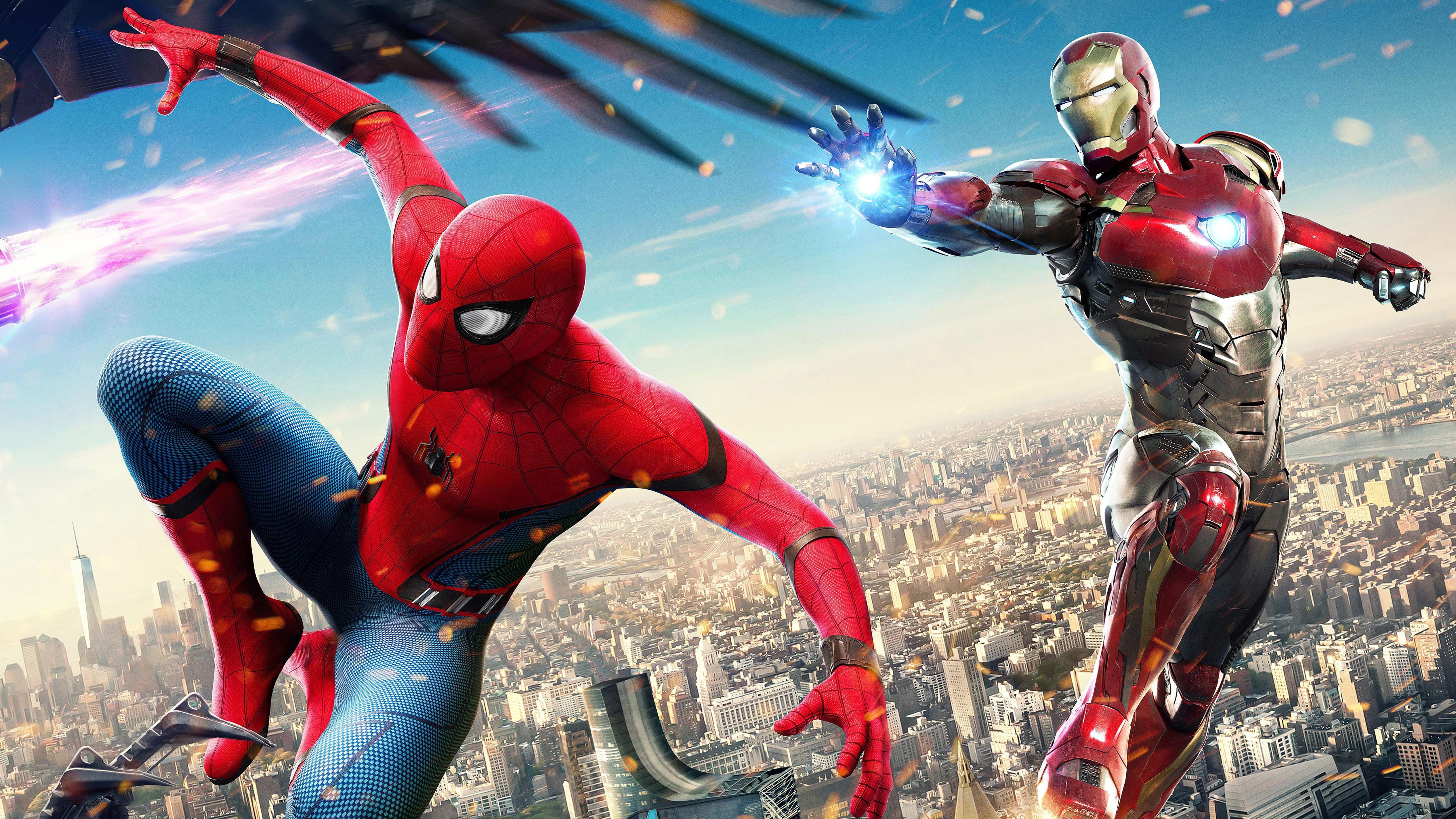 Wallpaper Iron Man, Spider Man: Homecoming, HD, 4K, Movies