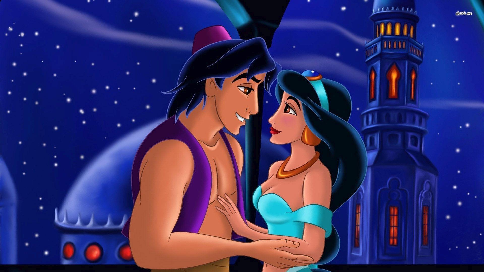 Aladdin And Jasmine HD wallpaper. Aladdin wallpaper, Aladdin and jasmine, Aladdin