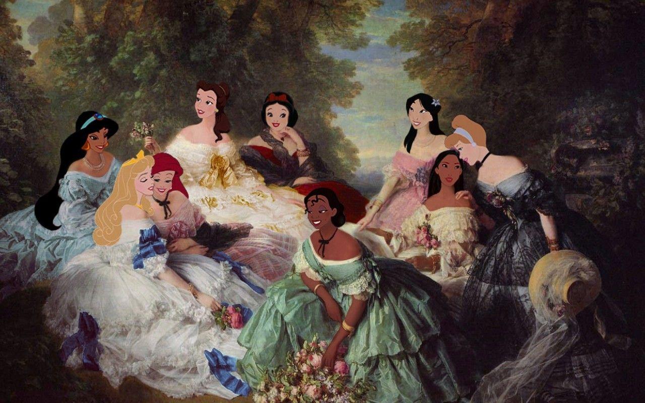Snow White, Pocahontas, Cinderella, Mulan, artwork, Arielle