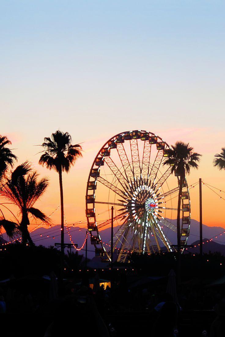 The sun sinks behind the iconic ferris wheel. Get ready for days