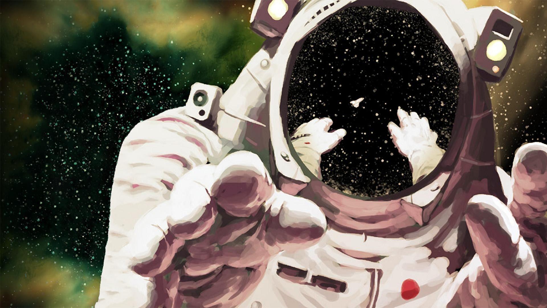 Wallpaper, illustration, anime, artwork, space art, Lost, astronaut