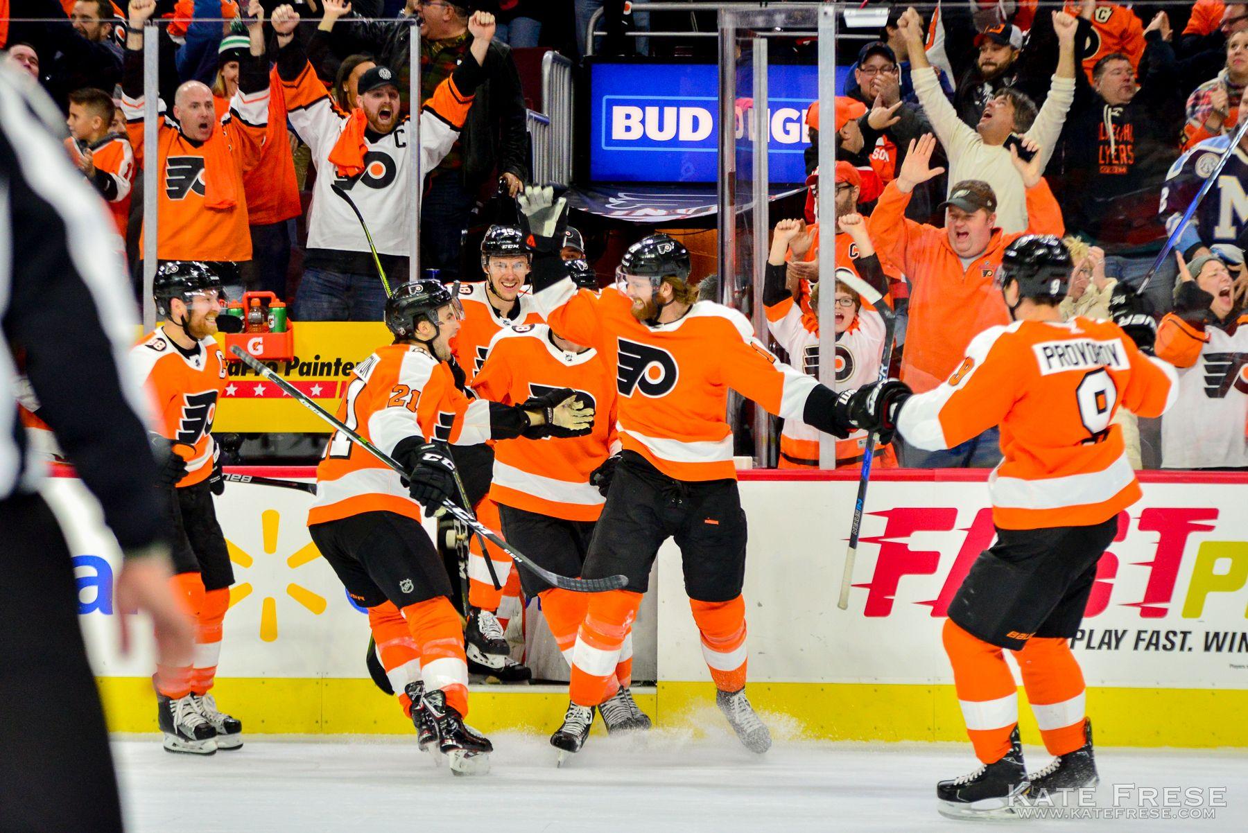 The best photo from the Flyers' OT win against the Leafs and Eric