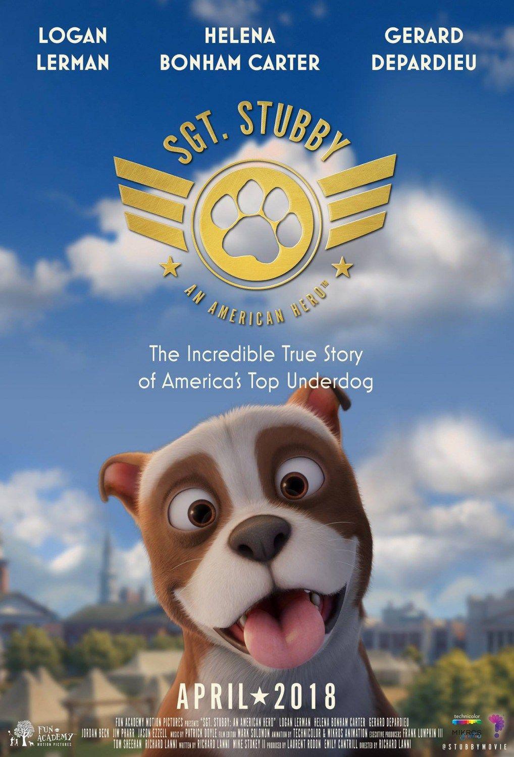 and Poster of Sgt Stubby An American Hero, Teaser Trailer