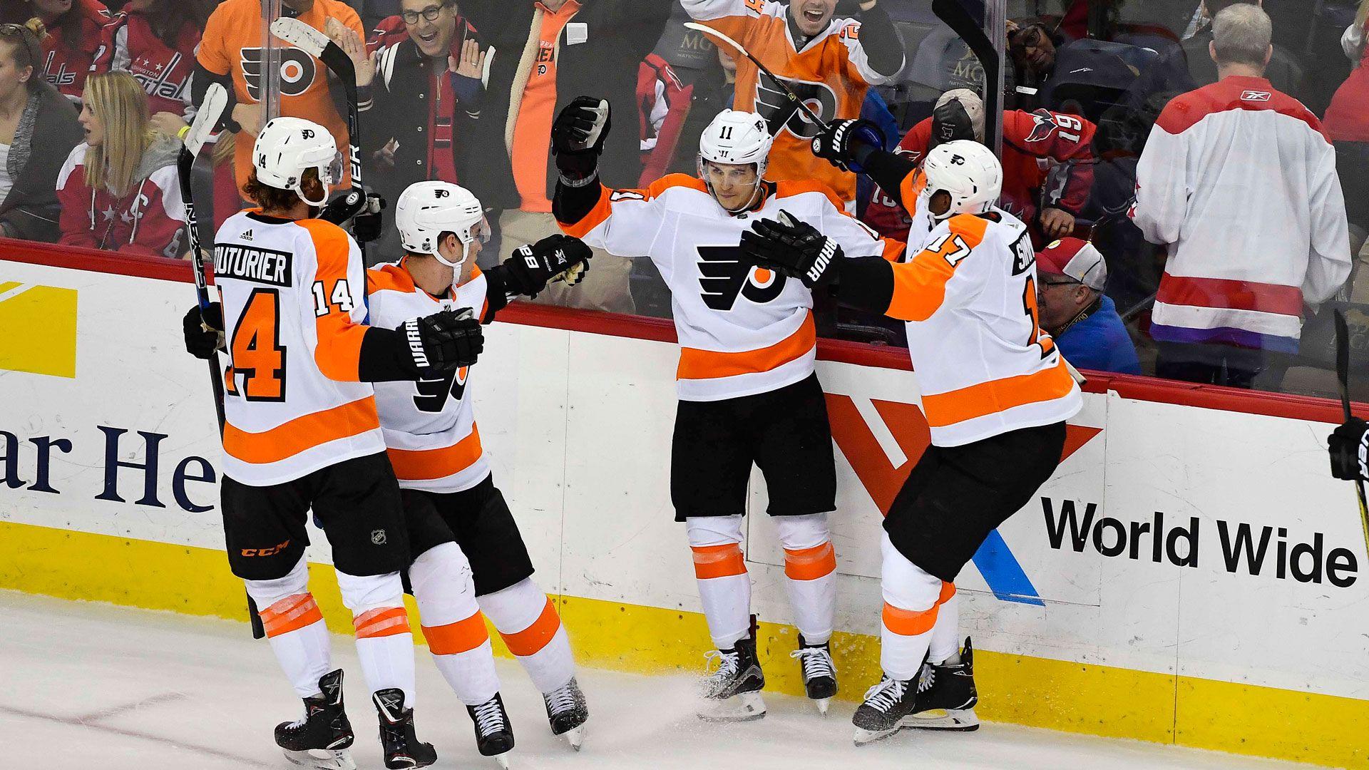 Flyers move into playoff position with win over Capitals. NBC