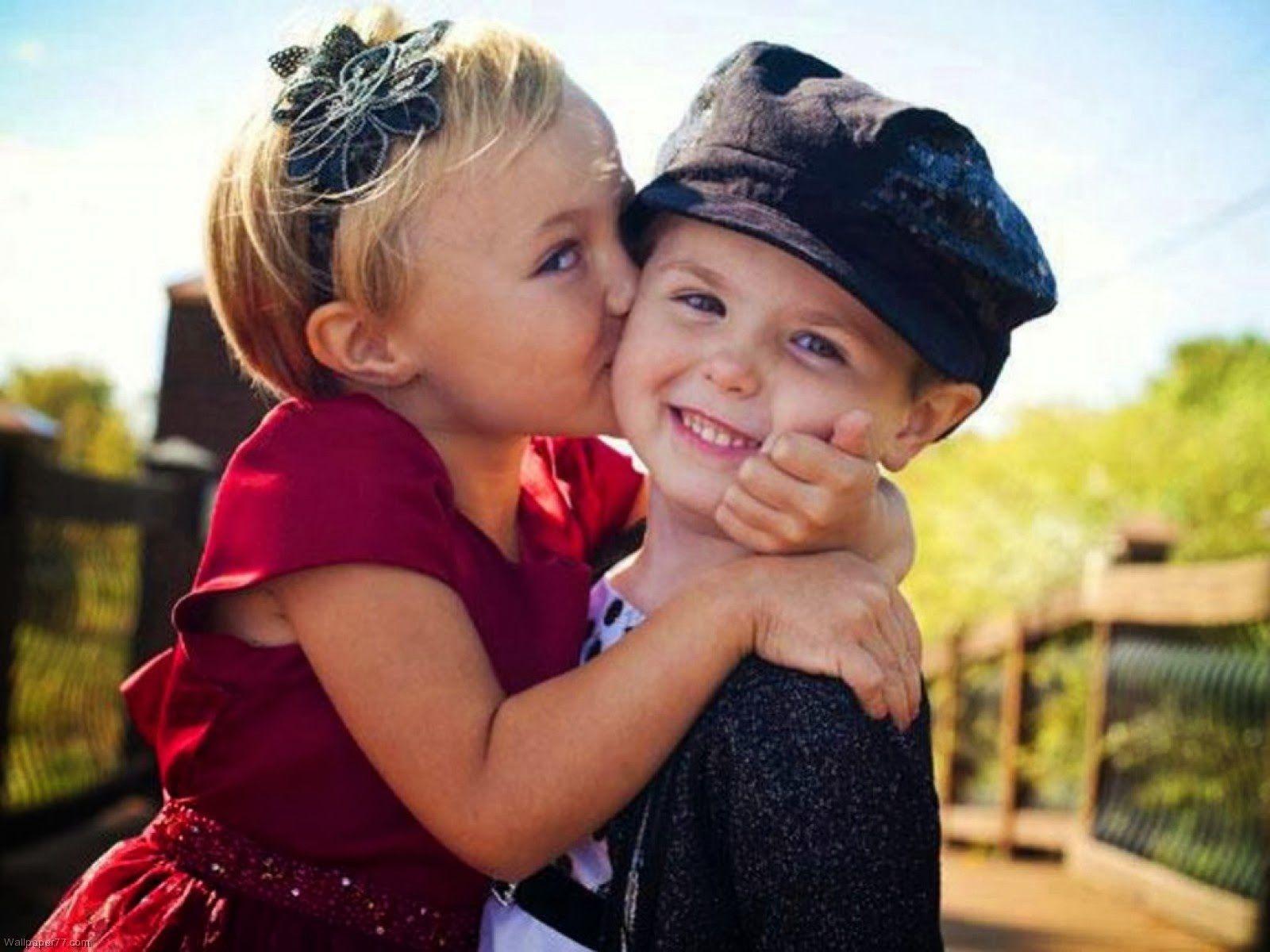 Full HD Cute baby kiss image download Wallpaper, Android. Free
