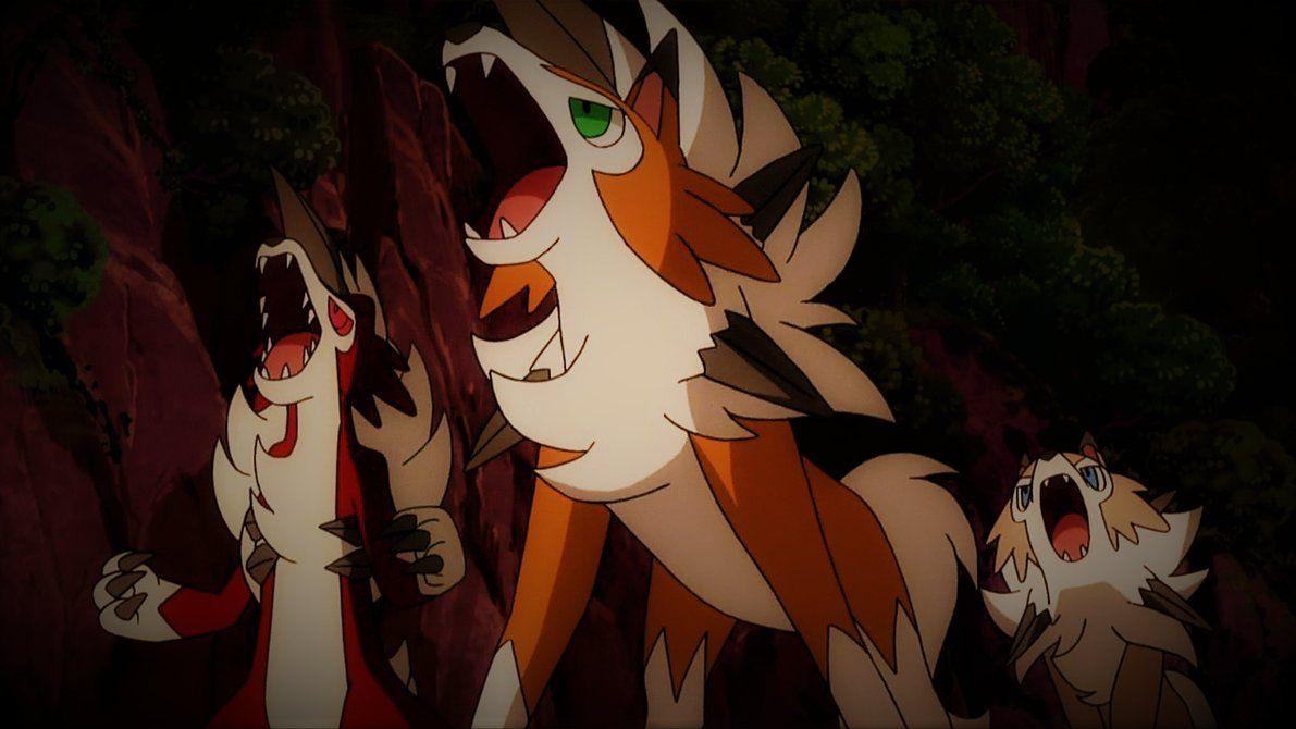 All forms of Lycanroc howling