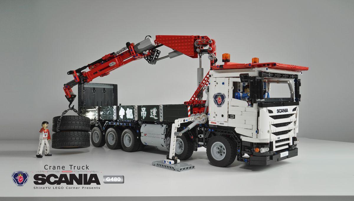 MOC Fully RC Scania G480 Crane Truck 10x4 Technic