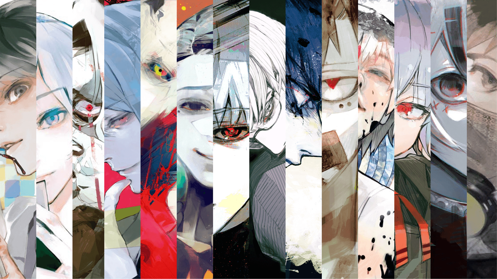 Tokyo Ghoul :re Volume Covers Wallpaper (1920x1080)