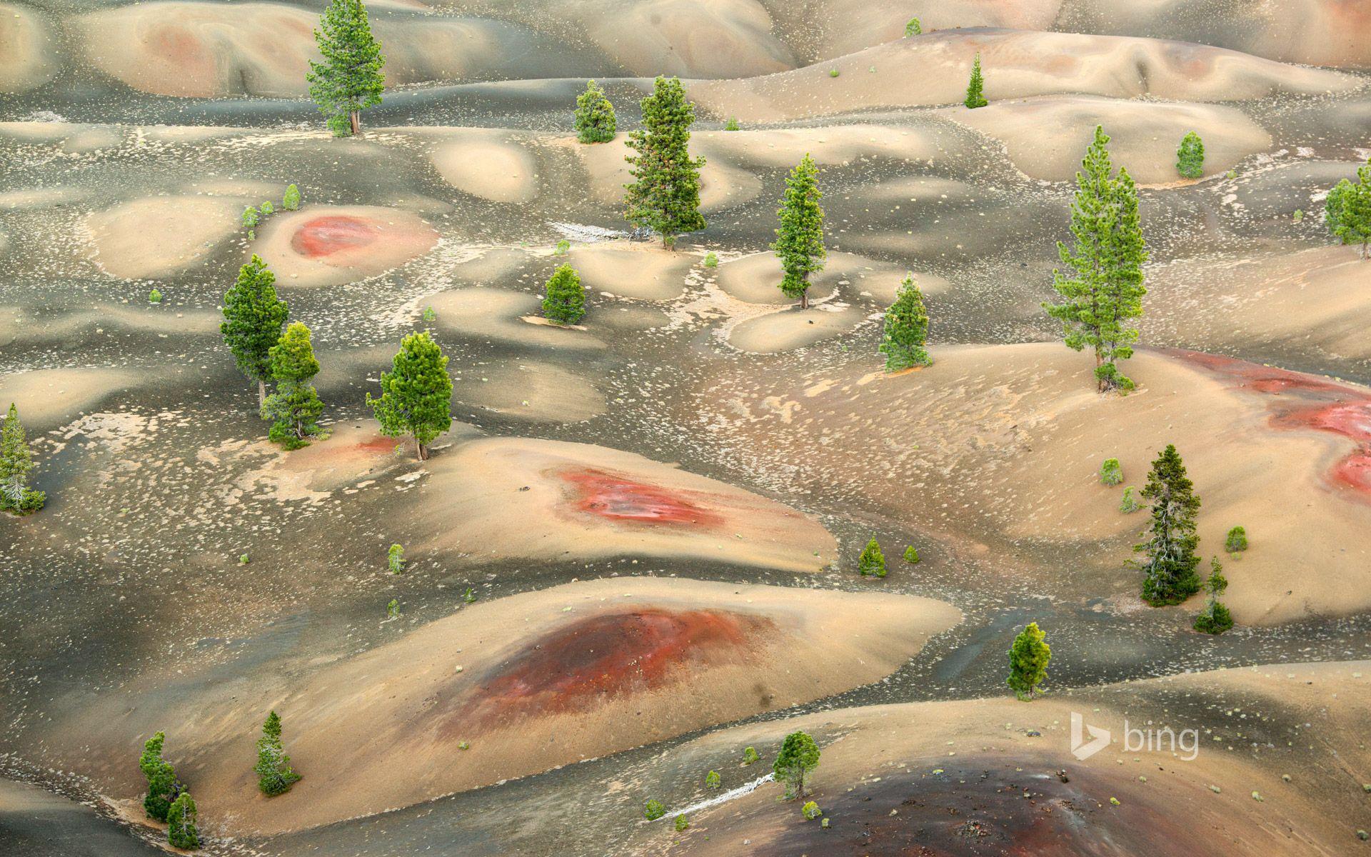 Painted Dunes below Cinder Cone, Lassen Volcanic National Park