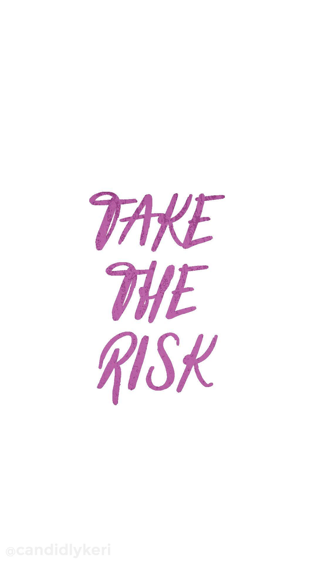 Take the risk purple inspirational wallpaper you can download