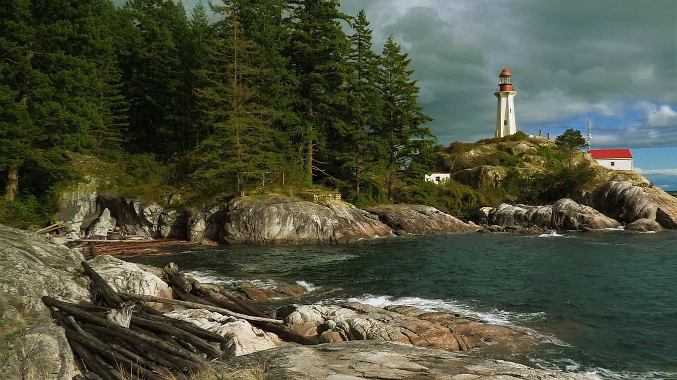 vancouver british columbia. lighthouse park in west vancouver