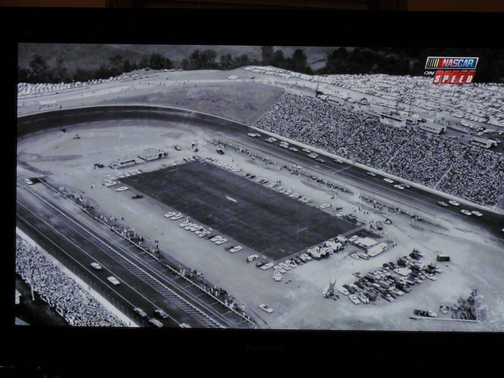 Bristol Motor Speedway with football field. Bristol Motor S