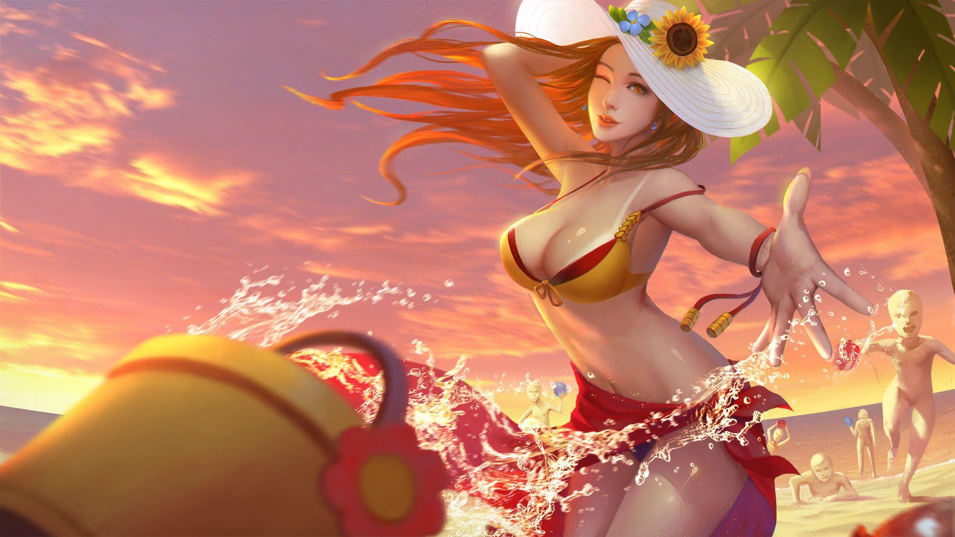 Songkran Hestia Gravekeeper Wallpaper. Heroes of Newerth Lore