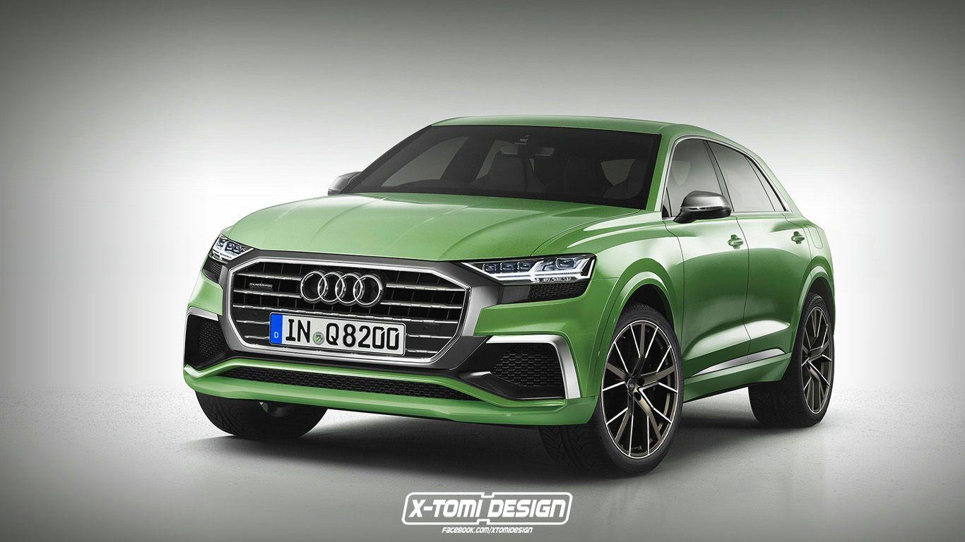 Audi Q8 Rendered as Production Car with Showroom Audi Grille