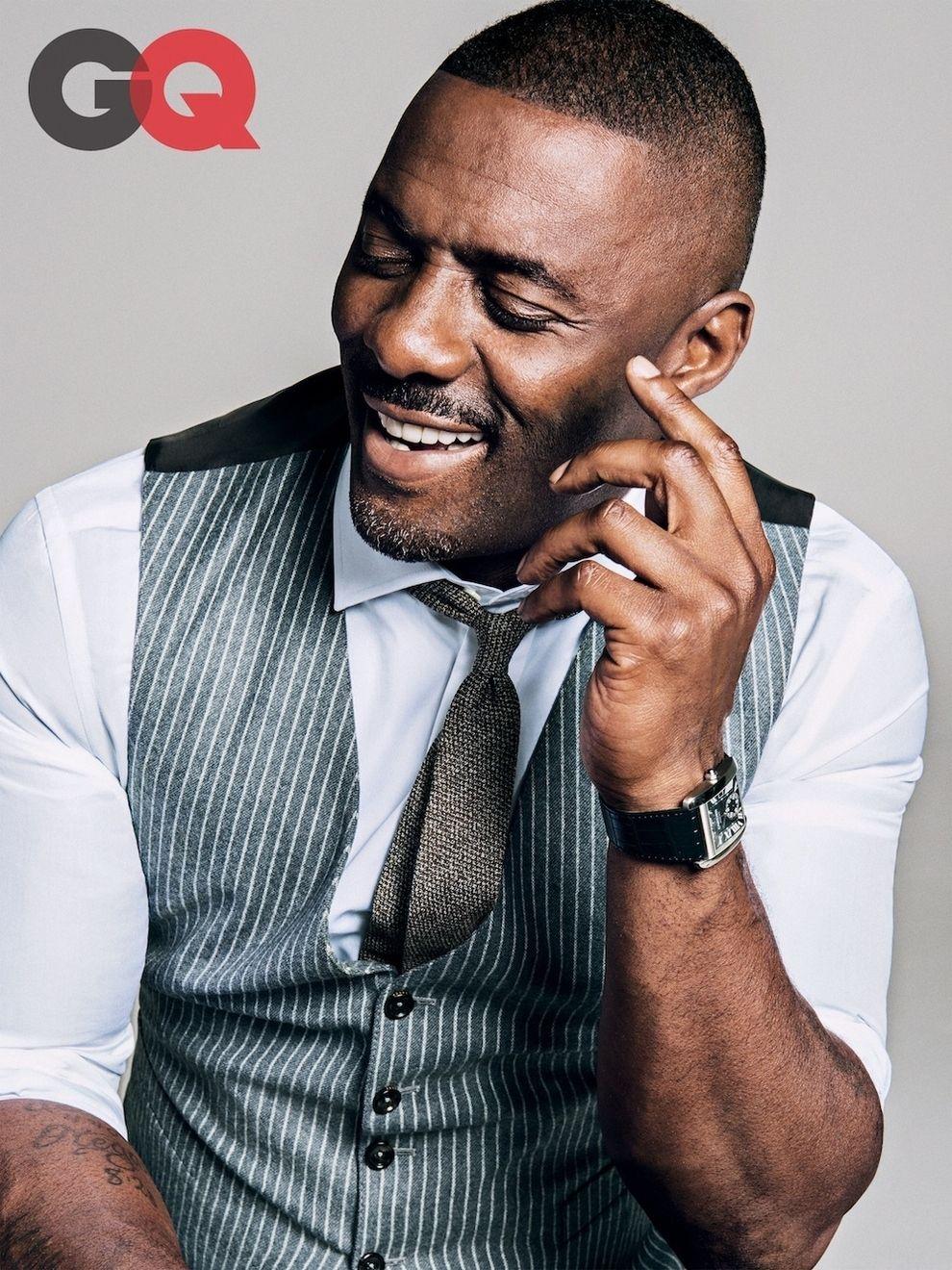 Idris Elba Looking Mighty Fine On Cover Of GQ. Idris elba, Elba