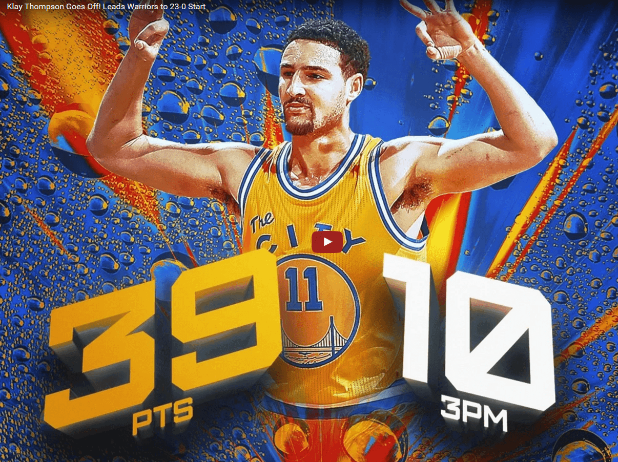 Klay Thompson Drops 39 in Warriors Win (VIDEO)