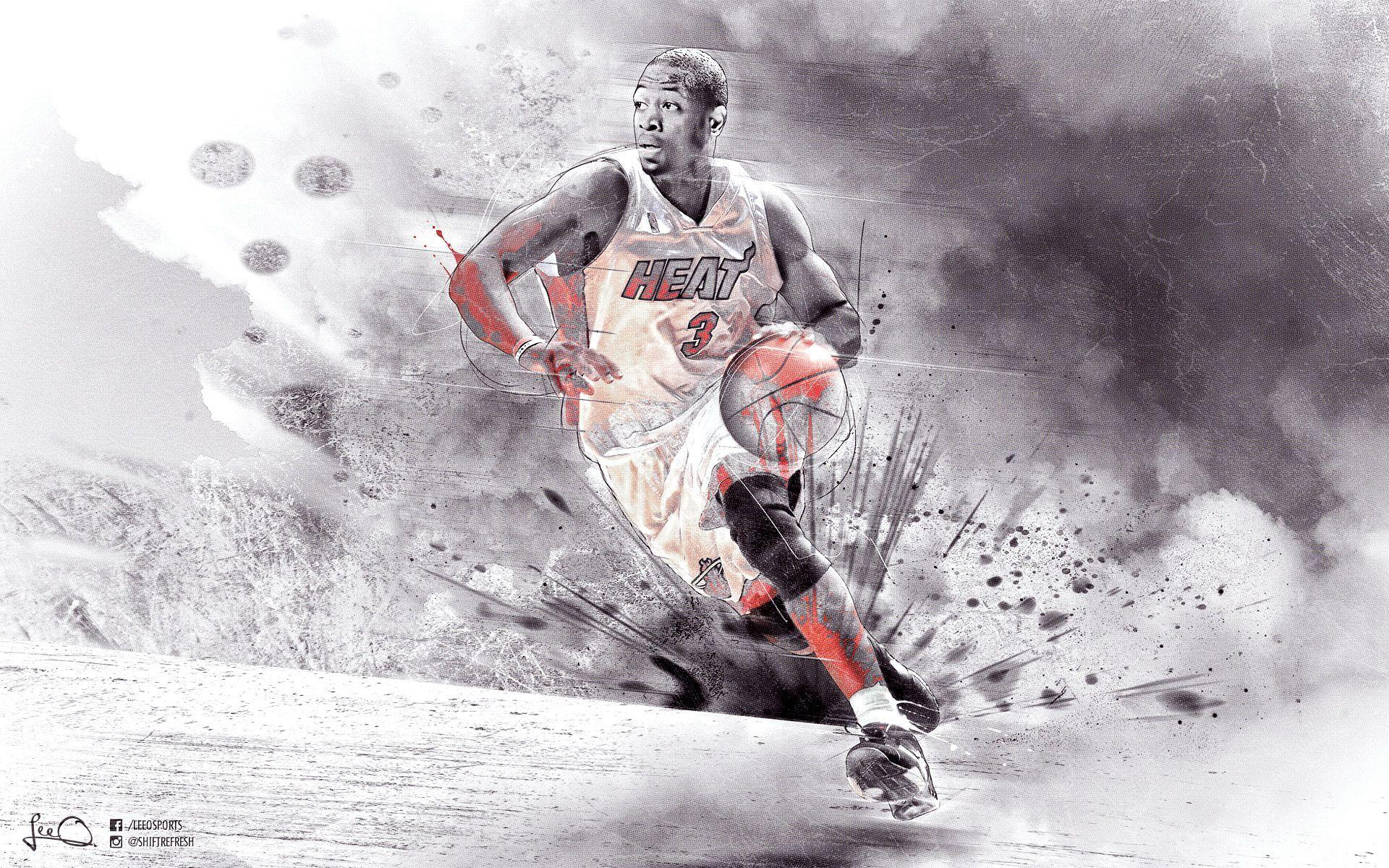 Dwyane Wade Heat Wallpaper NBA Wallpaper. Wallpaper For Desktop