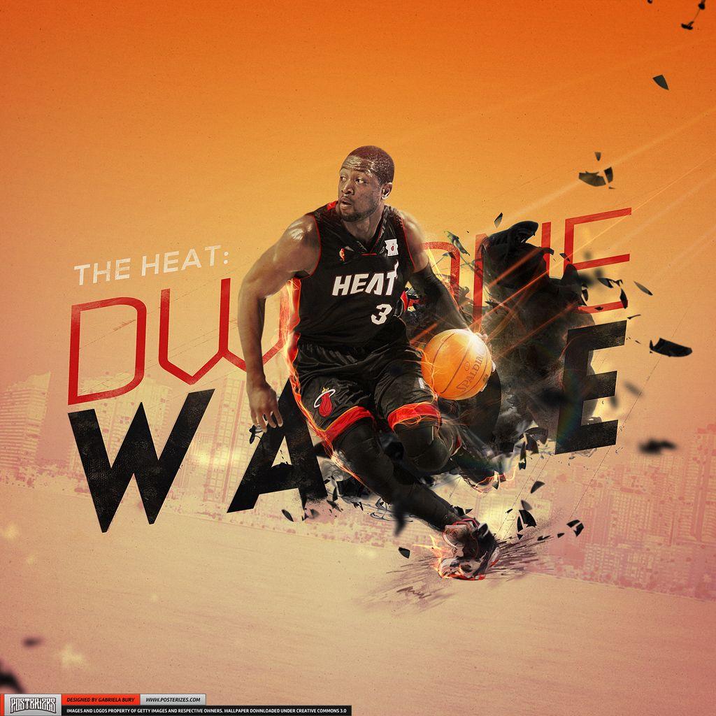 Dwyane Wade 'Heat' Wallpaper. Posterizes.com Wallpaper
