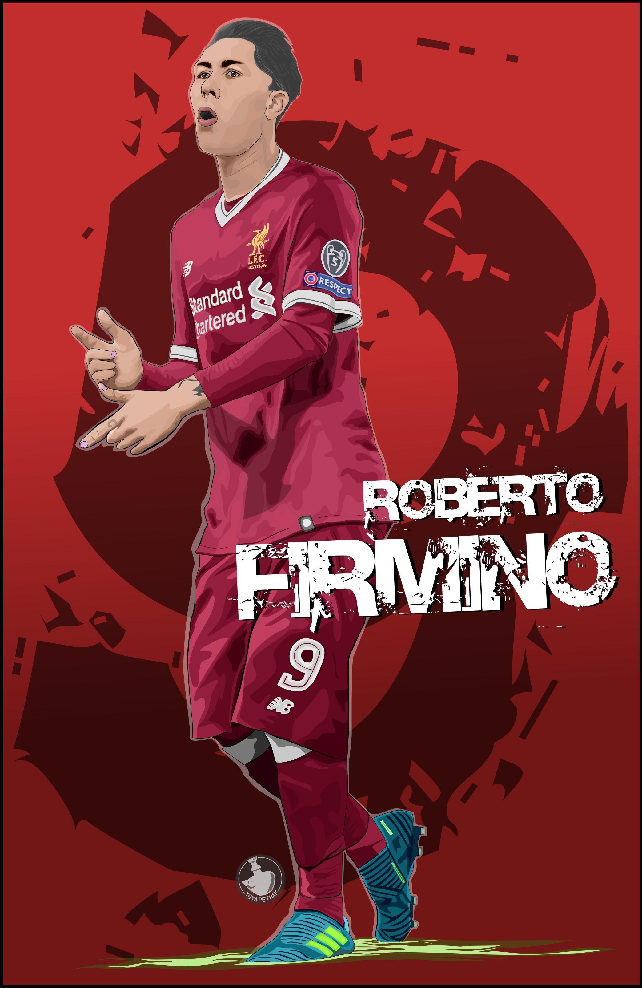 vector of Roberto Firmino fc player number 9